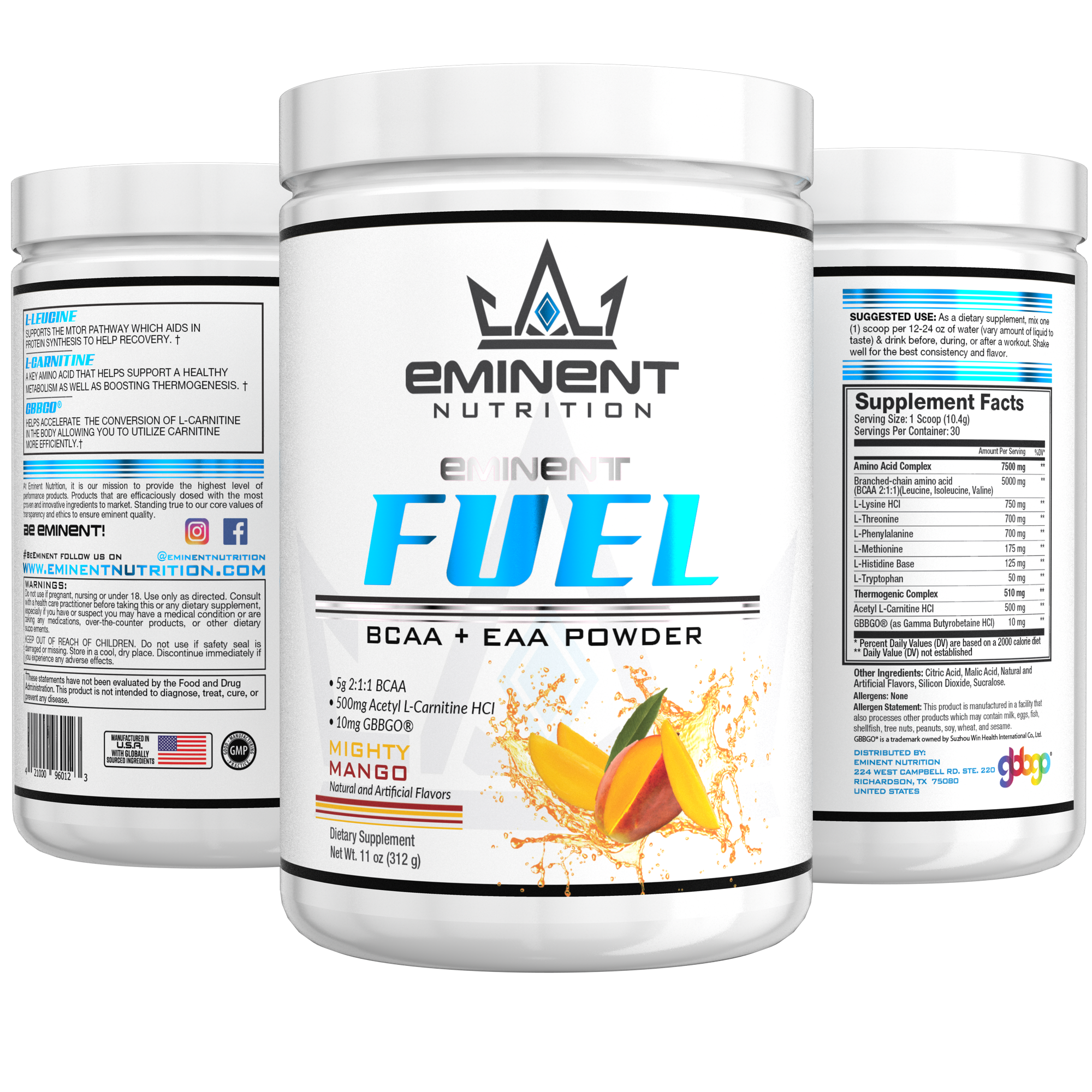 Eminent Nutrition - Fuel BCAA + EAA - Amino Acids