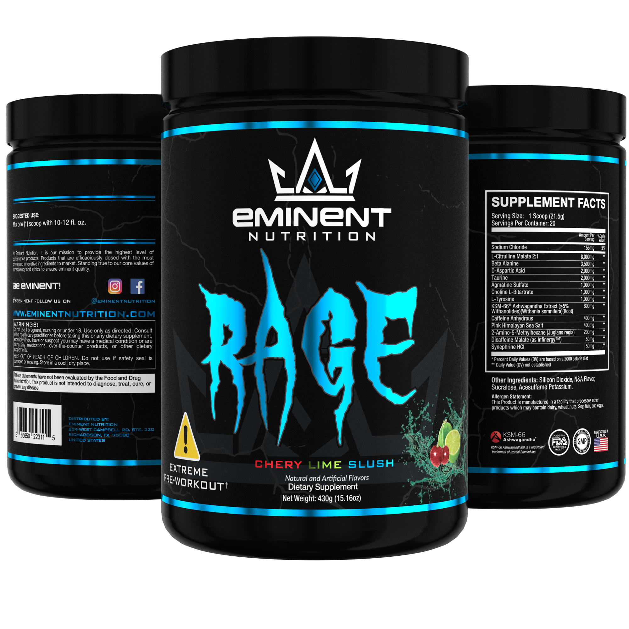 Eminent Nutrition - Rage - Extreme Pre-Workout