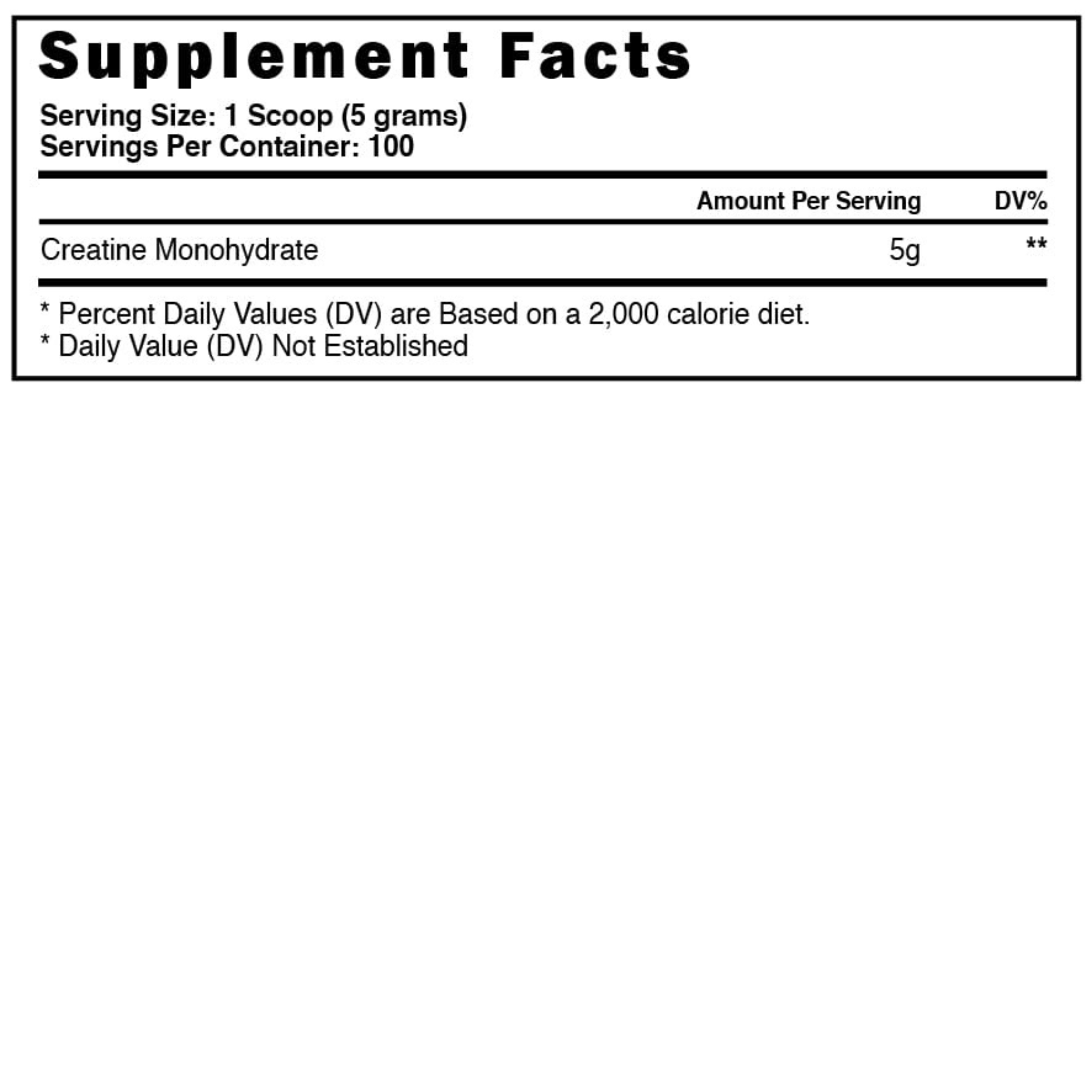 Blackstone Labs - Creatine Monohydrate - 100 servings (500g)