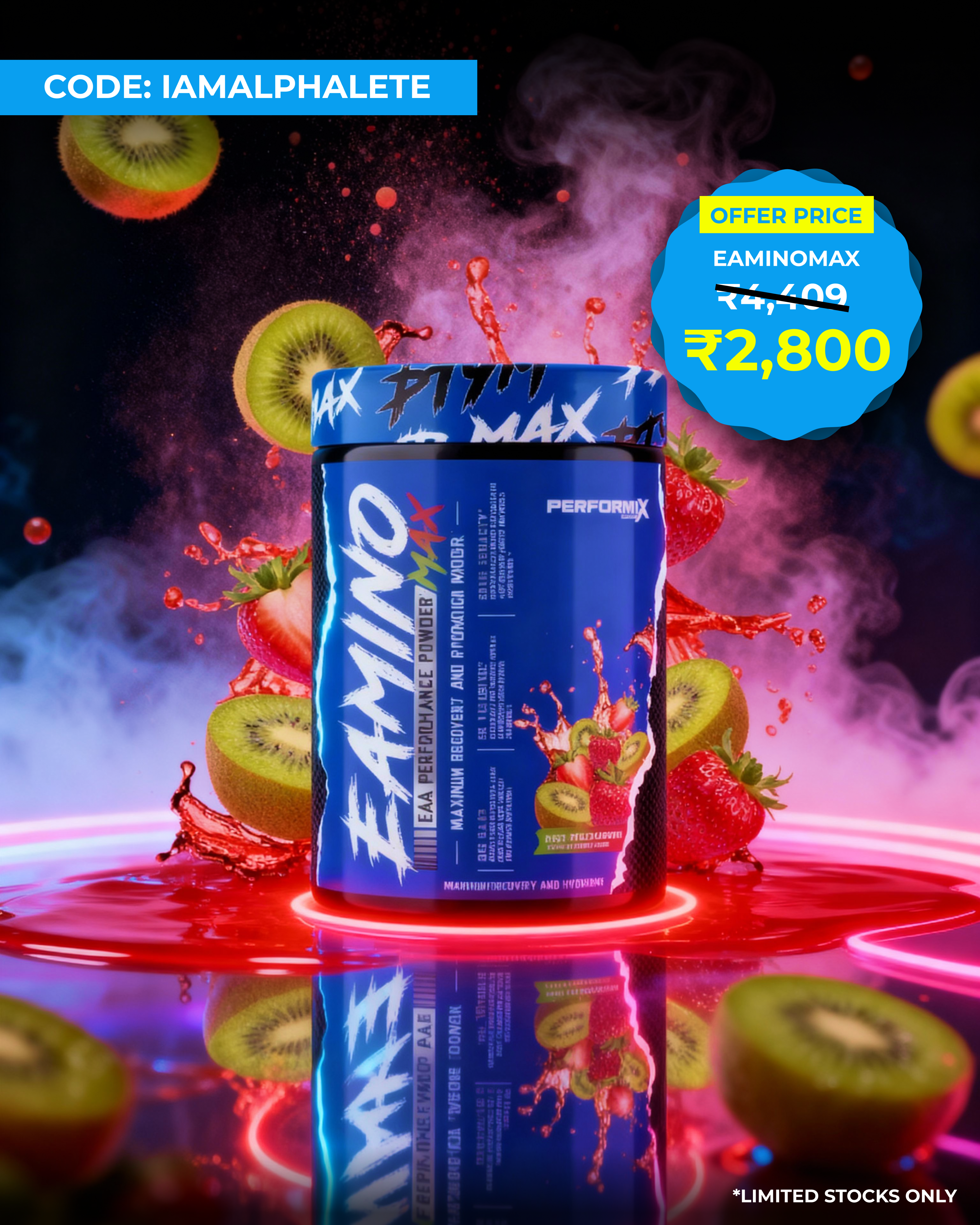 Performax Labs - EAminoMax - Essential Amino Acids - 40 Servings